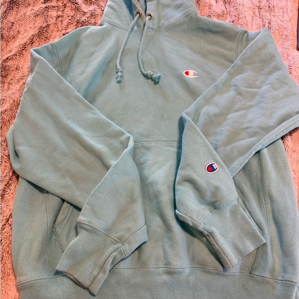 Champion light Blue Hoodie